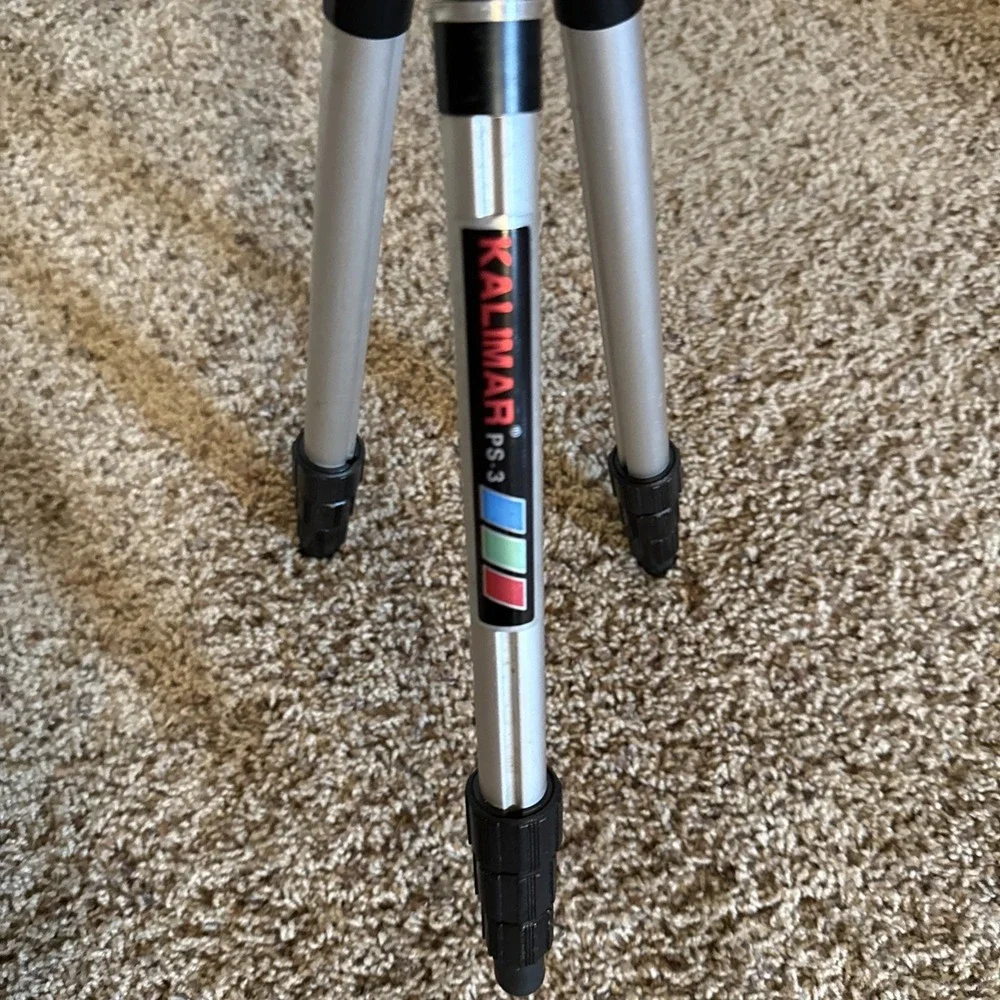 Vintage Kalimar PS-3 Compact Camera Tripod Silver Aluminum Lightweight Adjustabl